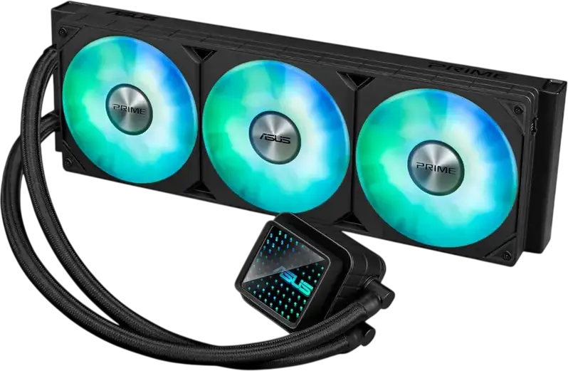 ASUS Prime LC 360 ARGB All-in-One Liquid CPU Cooler, Black, 360mm Aluminum Radiator, 3x120mm PWM Fans, AURA Sync ARGB, Intel LGA 1851/1700/1200/115x, AMD AM5/AM4