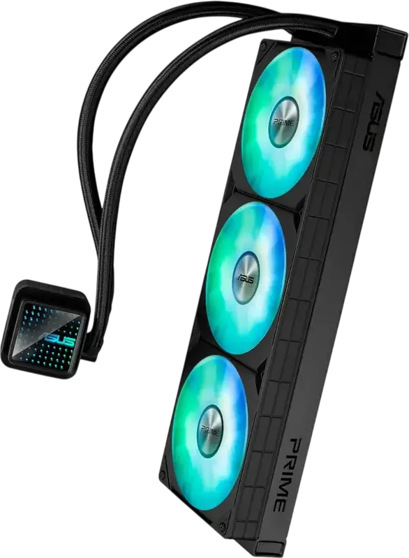 ASUS Prime LC 360 ARGB All-in-One Liquid CPU Cooler, Black, 360mm Aluminum Radiator, 3x120mm PWM Fans, AURA Sync ARGB, Intel LGA 1851/1700/1200/115x, AMD AM5/AM4