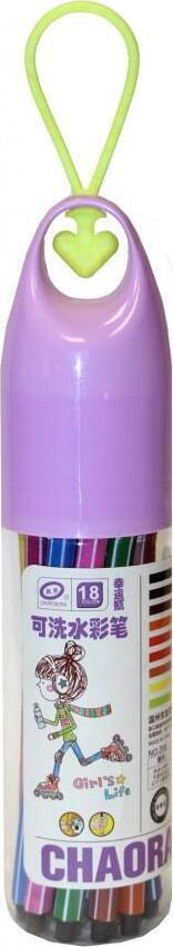 Prostand Carioci in cutie plastic rotunda 18cul 208-18