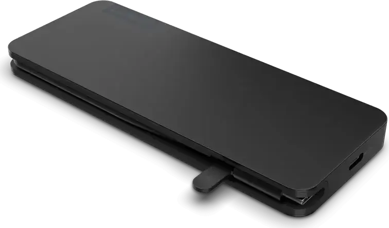Док-станция Lenovo USB-C Slim Travel Dock, хаб 8-в-1 с HDMI 4K@60Hz, USB 3.2 Gen 2 Type-A и Type-C, слотом для SD карт, Power Delivery 65W, черный