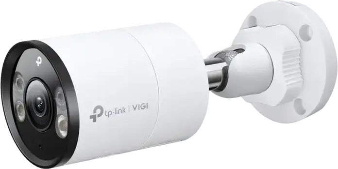 TP-Link VIGI C385 Outdoor Full-Color Bullet Network Camera, 4K Ultra HD 8MP, IP67 Waterproof, True WDR, Two-Way Audio, Smart Detection, PoE, White