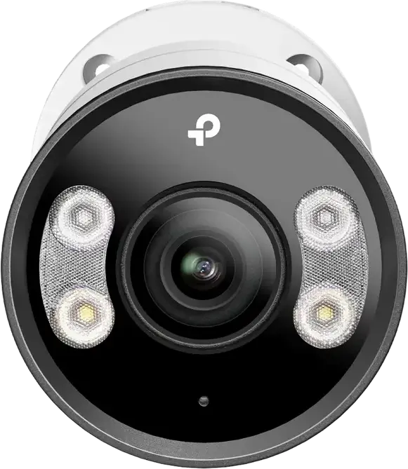 TP-Link VIGI C385 Outdoor Full-Color Bullet Network Camera, 4K Ultra HD 8MP, IP67 Waterproof, True WDR, Two-Way Audio, Smart Detection, PoE, White