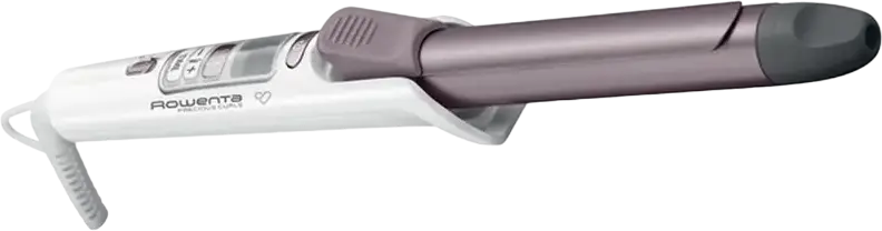 Rowenta Premium Care Precious Curls CF3460F0 Ondulator de Par, Tub Ceramic-Turmalina 25mm cu Keratina si Ulei de Argan, 130-200°C, Ecran LCD, Timer