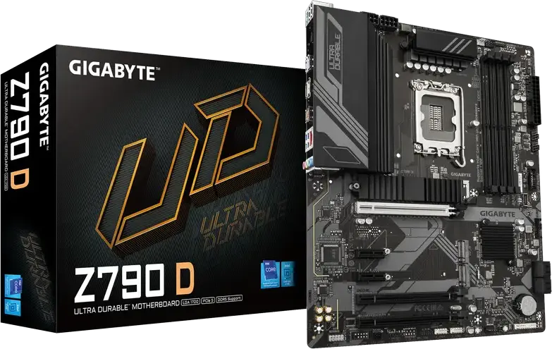 Материнская плата Gigabyte Z790 D LGA1700 Intel Z790 ATX DDR5 SDRAM до 7600МГц OC макс. 192ГБ PCIe 5.0 x16 3x M.2 Gen4 2.5GbE HDMI 2.1 DisplayPort