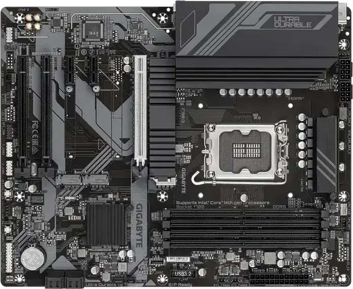 Материнская плата Gigabyte Z790 D LGA1700 Intel Z790 ATX DDR5 SDRAM до 7600МГц OC макс. 192ГБ PCIe 5.0 x16 3x M.2 Gen4 2.5GbE HDMI 2.1 DisplayPort