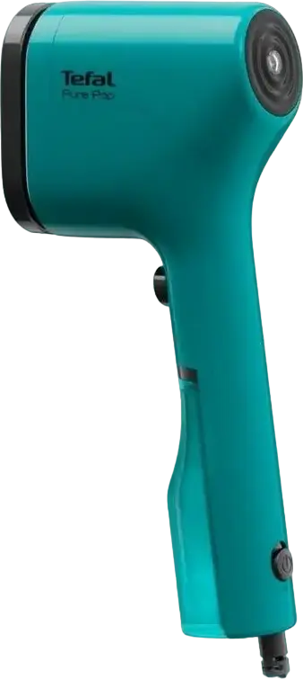 Fier de calcat cu abur vertical Tefal Pure Pop DT2024E1, Putere 1300W, Rezervor Apa 70ml, Flux Abur 20g/min, Sistem Pad Reversibil, Verde