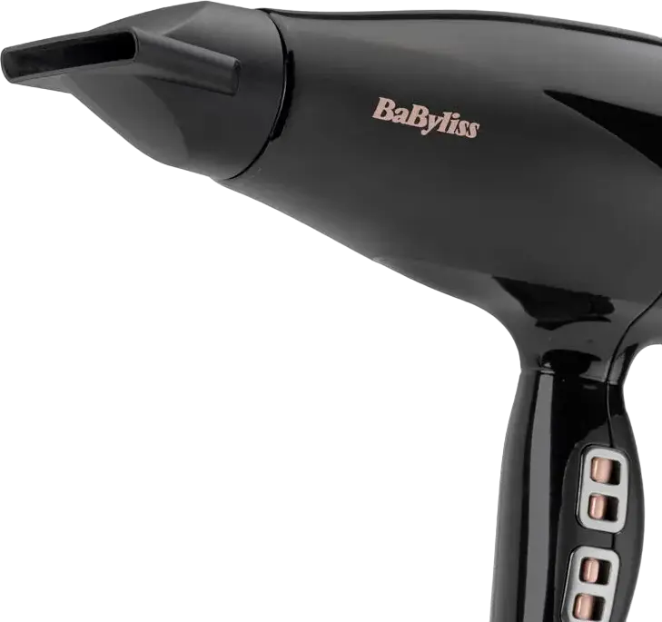 BaByliss 6716DE Air Power Pro Hair Dryer, 2300W Professional AC Motor, Ionic Ceramic Technology, AirGlide, 3 Temp 2 Speed, Diffuser & 2 Concentrators