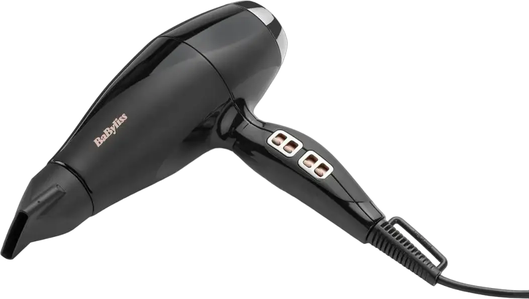 BaByliss 6716DE Air Power Pro Hair Dryer, 2300W Professional AC Motor, Ionic Ceramic Technology, AirGlide, 3 Temp 2 Speed, Diffuser & 2 Concentrators