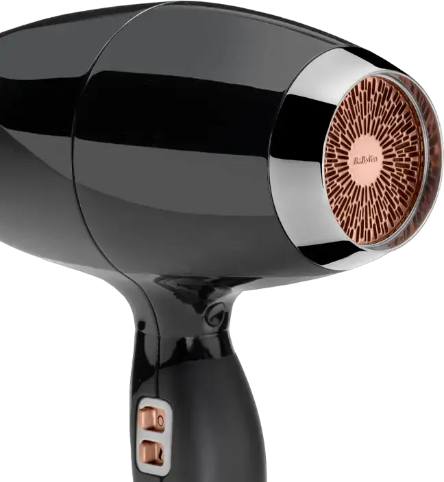 BaByliss 6716DE Air Power Pro Hair Dryer, 2300W Professional AC Motor, Ionic Ceramic Technology, AirGlide, 3 Temp 2 Speed, Diffuser & 2 Concentrators