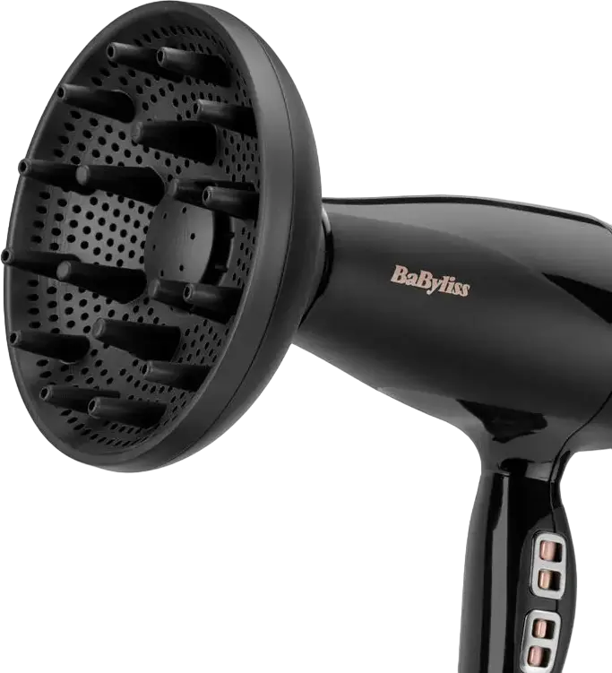 BaByliss 6716DE Air Power Pro Hair Dryer, 2300W Professional AC Motor, Ionic Ceramic Technology, AirGlide, 3 Temp 2 Speed, Diffuser & 2 Concentrators