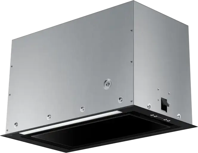 Встраиваемая вытяжка Samsung NK52FG455CC, черное стекло и нержавеющая сталь, производительность до 647 м3/ч (Booster), LED-подсветка, режим рециркуляции