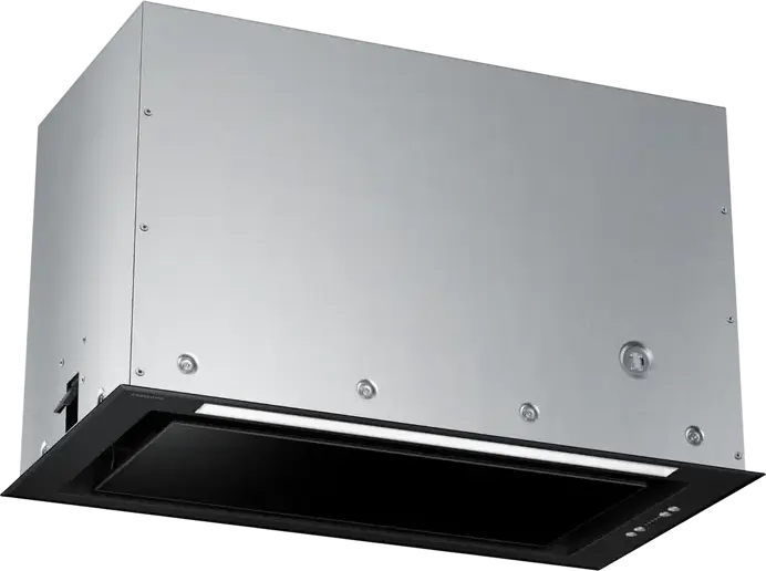 Встраиваемая вытяжка Samsung NK52FG455CC, черное стекло и нержавеющая сталь, производительность до 647 м3/ч (Booster), LED-подсветка, режим рециркуляции