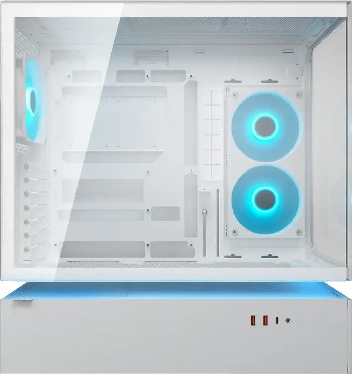 Carcasa Gaming Cougar CFV235 CGR-2DA4W Mid-Tower, Alb, Sticla Temperata Frontala si Laterala, ATX/M-ATX/ITX, GPU 430mm, Cooler CPU 175mm, Ventilatoare ARGB