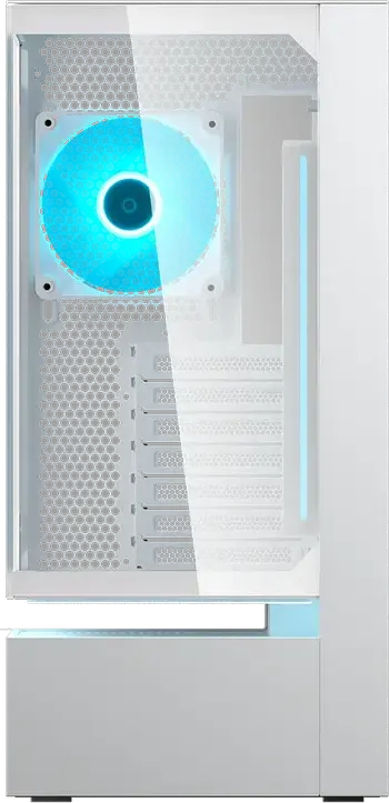 Carcasa Gaming Cougar CFV235 CGR-2DA4W Mid-Tower, Alb, Sticla Temperata Frontala si Laterala, ATX/M-ATX/ITX, GPU 430mm, Cooler CPU 175mm, Ventilatoare ARGB