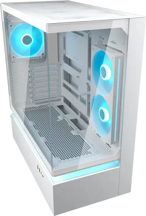 Carcasă PC Cougar CFV235 White, Midi-Tower, Fără PSU, Alb