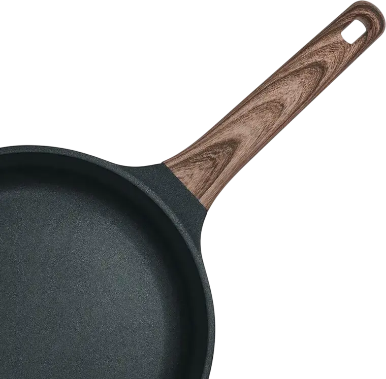 Resto RAN 93909 Frypan 24 cm, Aluminum with Pfluon Cookmark Non-Stick Coating, PFOA Free, Induction and All Gas/Electric Hobs, Black