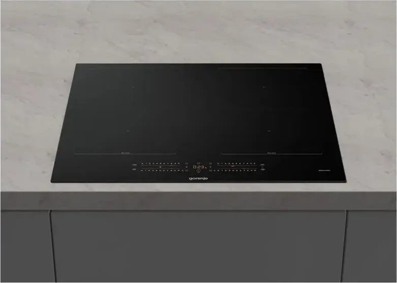 Gorenje GI6442BSC Built-in Induction Hob, 4 Zones with Double FlexArea and ZoneSlide Control, Vitroceramic Black Surface, Digital LED, 7.36 kW