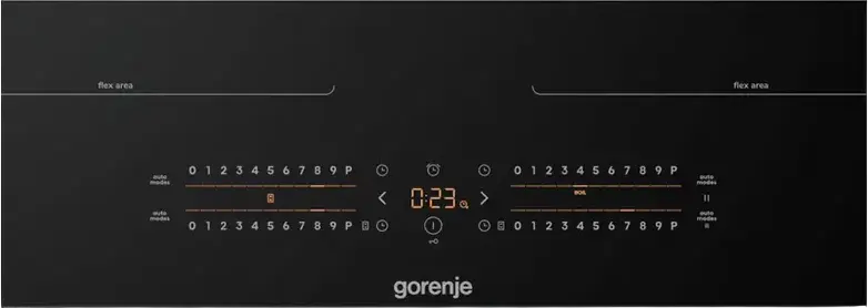 Gorenje GI6442BSC Built-in Induction Hob, 4 Zones with Double FlexArea and ZoneSlide Control, Vitroceramic Black Surface, Digital LED, 7.36 kW