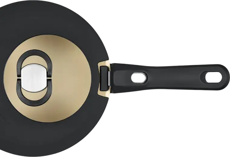 RESTO 95802 Save & Stock Cookware Set, Non-Stick Aluminium Pots and Pans with Detachable Handle, Glass Lids, Induction Compatible, PTFE/PFAS Free, Beige