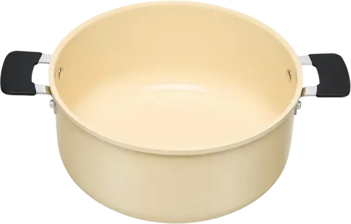 RESTO 95802 Save & Stock Cookware Set, Non-Stick Aluminium Pots and Pans with Detachable Handle, Glass Lids, Induction Compatible, PTFE/PFAS Free, Beige