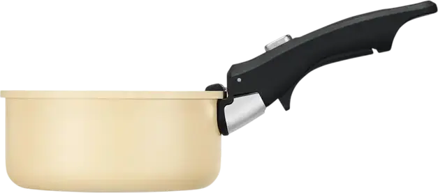 RESTO 95802 Save & Stock Cookware Set, Non-Stick Aluminium Pots and Pans with Detachable Handle, Glass Lids, Induction Compatible, PTFE/PFAS Free, Beige
