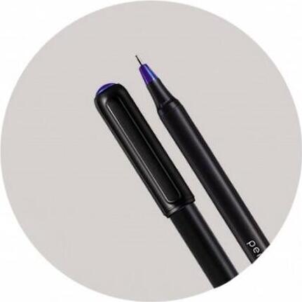 LINC Pentonic Gel Pen 0.6mm Stainless-Steel Tungsten Carbide Tip, Waterproof Quick-Dry Ink, Ergonomic Matte Black Barrel with Cap