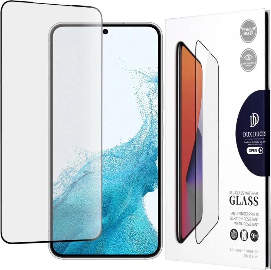 DUX DUCIS Tempered Glass Screen Protector for Samsung Galaxy S23 Plus, 9H Hardness, 0.33mm Ultra-Thin Full Coverage Curved Design, Scratch and Shock Resistant