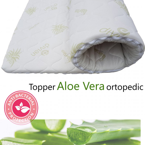 Aloe Vera Topper, SAVOR, 80*190 cm, înălțimea 5 cm, husă detașabilă