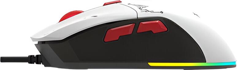 Xtrike Me GM-316 Wired Gaming Mouse, White, 7200 Adjustable DPI, 7 Programmable Buttons, RGB Lighting, Ergonomic Right-Handed, 67g, 2 Detachable Covers