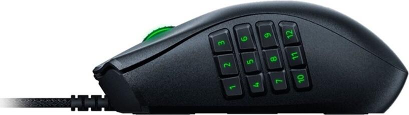 Razer Naga X Wired MMO Gaming Mouse, 18,000 DPI 5G Optical Sensor, 16 Programmable Buttons, Optical Switches, Chroma RGB, Speedflex Cable, Black