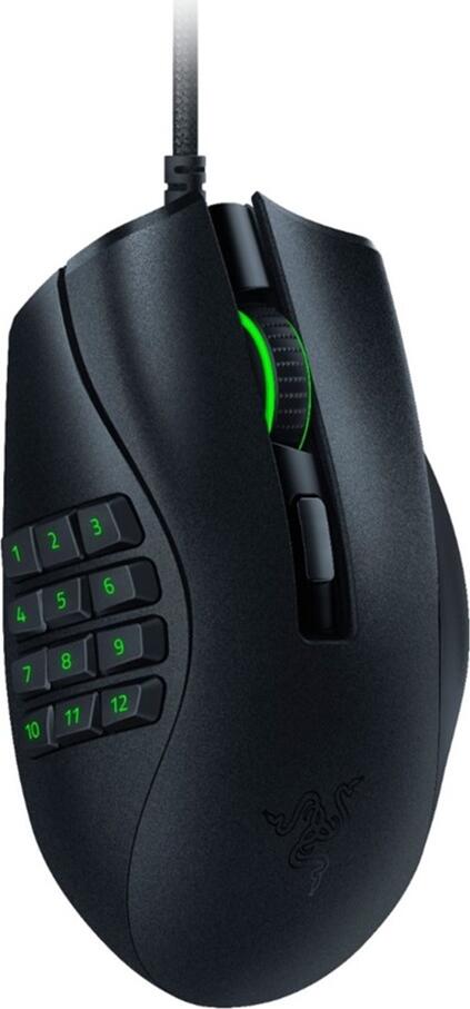 Razer Naga X Wired MMO Gaming Mouse, 18,000 DPI 5G Optical Sensor, 16 Programmable Buttons, Optical Switches, Chroma RGB, Speedflex Cable, Black