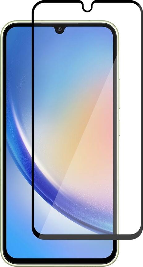 Helmet Diamond Glass 5D Tempered Glass Screen Protector for Samsung Galaxy A34, Full Coverage Curved Edges, Scratch and Shock Resistant, Black