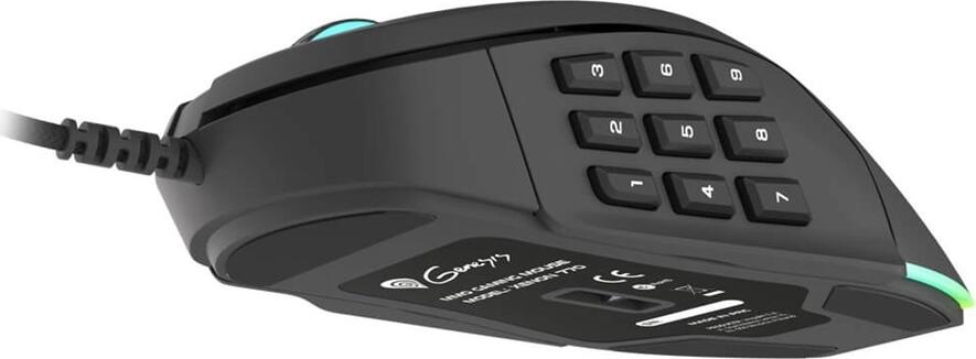 Genesis Xenon 770 NMG-1473 Gaming Mouse, Pixart PAW3327 Optical Sensor, 10200 DPI, 14 Programmable Buttons, RGB Prisma, Interchangeable MMO/FPS Panels