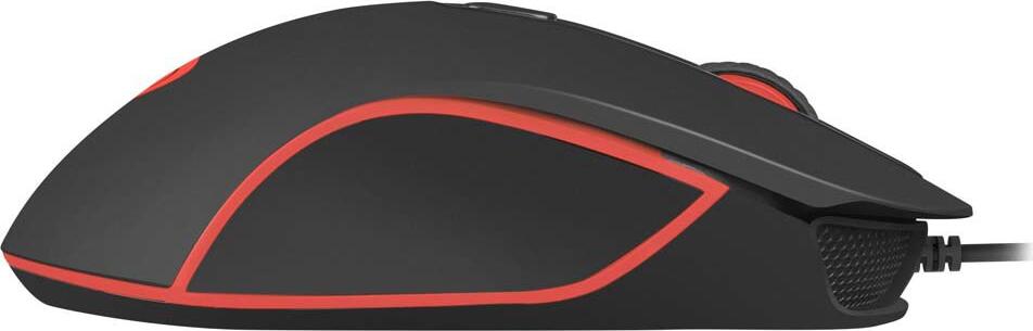 Mouse Gaming Optic cu Fir Genesis Krypton 150 NMG-1410, Rezolutie 2400 DPI, Switch-uri Huano, Iluminare LED 7 Culori, Design Ergonomic, USB, Negru