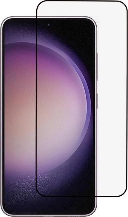 Helmet Diamond Glass 5D Tempered Glass Screen Protector for Samsung Galaxy S24, Full Coverage Shockproof Scratch Resistant Anti-Fingerprint Black