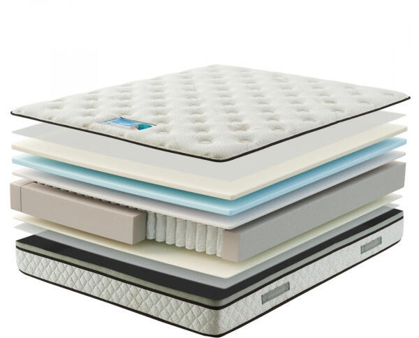 Saltea Ortopedica Majestic, 90x200 cm, Inaltime 26 cm, resorturi individuale Pocket Spring, spuma cu memorie Blue Gel, husa Tencel antibacteriala, topper inclus