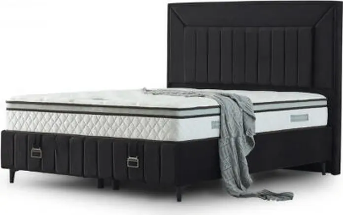 Saltea Ortopedica Majestic, 180x200 cm, Inaltime 26 cm, resorturi individuale Pocket Spring, spuma cu memorie Blue Gel, husa Tencel antibacteriala, topper inclus