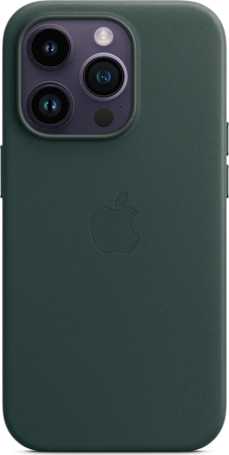 Apple iPhone 14 Pro Leather Case with MagSafe, Genuine Tanned Leather Protective Cover with Microfiber Lining and Aluminum Buttons, 6.1 inch