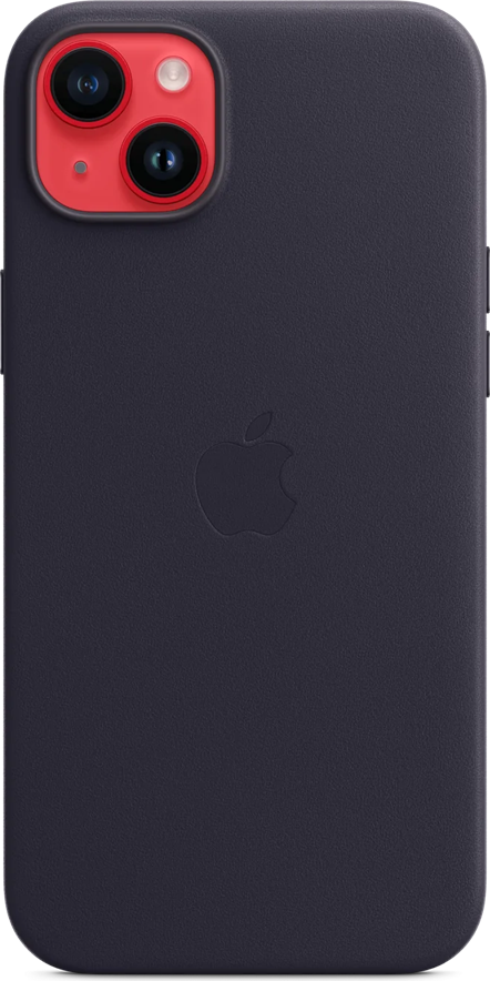 Apple Leather Case with MagSafe for iPhone 15 Plus and iPhone 14 Plus, Premium Natural Leather Protective Cover with Wireless Charging Support
