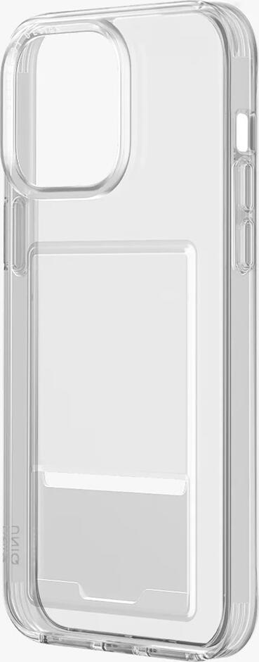 Чехол Uniq Hybrid Air Fender ID для Apple iPhone 15, TPU и поликарбонат, встроенный слот для карты, защита от падений до 2.5м, прозрачный антижелтый корпус