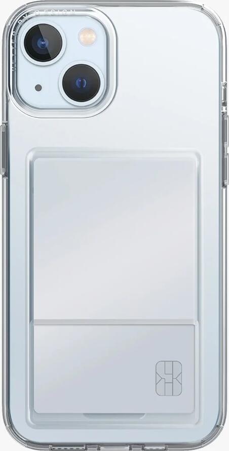 Чехол Uniq Hybrid Air Fender ID для Apple iPhone 15, TPU и поликарбонат, встроенный слот для карты, защита от падений до 2.5м, прозрачный антижелтый корпус