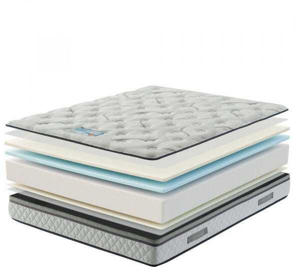 BRN Exuberant Orthopedic Mattress, 120x200 cm, Blue Gel Memory Foam, Cooling Effect, Breathable Fabric, Springless Multilayered System, Height 26 cm