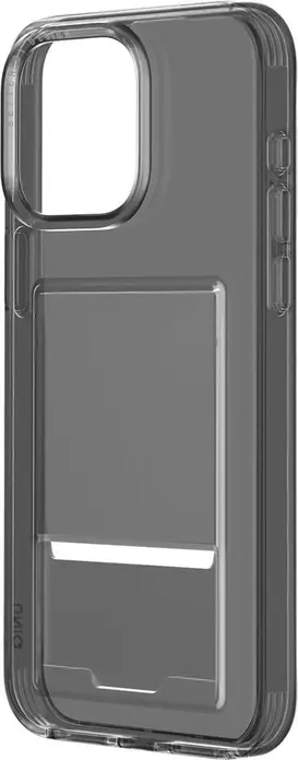 Чехол Uniq Hybrid Air Fender ID для iPhone 15 Pro Max, гибридный корпус из TPU Bayer с картхолдером, защита AiroGroove и покрытие AbsoClear