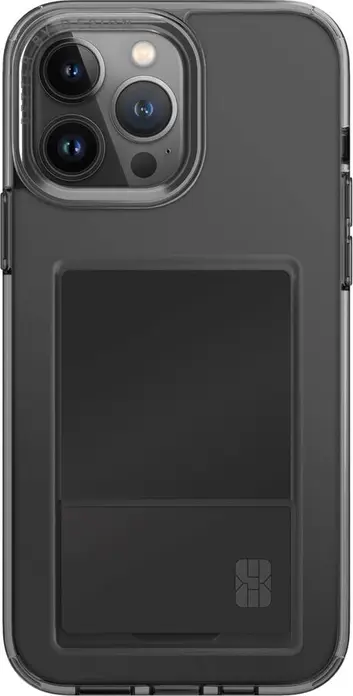 Чехол Uniq Hybrid Air Fender ID для iPhone 15 Pro Max, гибридный корпус из TPU Bayer с картхолдером, защита AiroGroove и покрытие AbsoClear