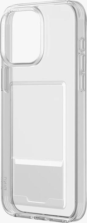 Чехол Uniq Air Fender ID для iPhone 15 Pro Max, прозрачный TPU противоударный кейс со слотом для карты, защита от падений с 2.5 м, AbsoClear