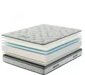 BRN Exuberant Orthopedic Mattress, 160x200 cm, Blue Gel Memory Foam, Cooling Effect, Breathable Fabric, Springless Multilayered System, Height 26 cm