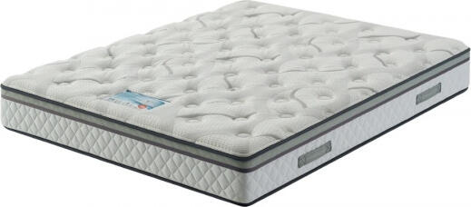 BRN Exuberant Orthopedic Mattress, 200x200 cm, Blue Gel Memory Foam, Cooling Effect, Breathable Fabric, Springless Multilayered System, Height 26 cm