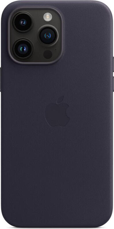 NO Brand Case Original Leather with MagSafe for iPhone 14 Pro Max, Ink