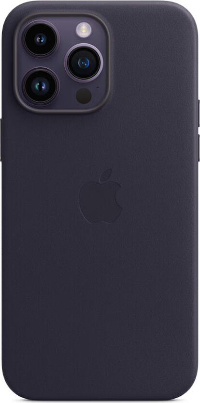 Apple Leather Case with MagSafe for iPhone 14 Pro Max, European Leather Protective Cover with Microfiber Lining and Aluminum Buttons
