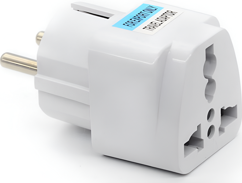 Adaptor Casca DMLink EU, Convertor Stecher Calatorie, 10A 250V AC, Plastic Rezistent la Temperaturi Ridicate, Compatibil cu Prizele EU Tip C si F, Alb